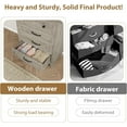 thumbnail image 5 of 4 Drawer Dresser for Bedroom,34.8" Tall Bedroom Dresser with Large Drawer& Black Handles,Wooden Storage Organizer Cabinet Chest of Drawer for Living Room,Hallway, 5 of 7