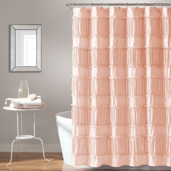 Lush Decor Nova Ruffle Shower Curtain B 72X72
