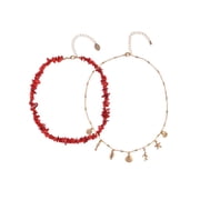 Time and Tru Goldtone Shells and Sealife Charms Layered Necklace