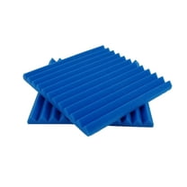 Bookishbunny 6 Pks Acoustic Foam Panels Wall Record Studio Soundproofing Damping Fire Resistant 12 x 12 x 1" Blue