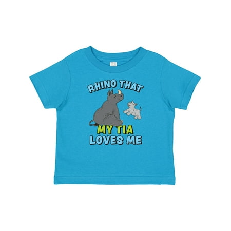 

Inktastic Rhino That My Tia Loves Me with Cute Rhinos Gift Baby Boy or Baby Girl T-Shirt