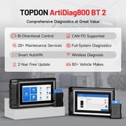 TOPDON AD800BT 2 Automotive Diagnostic Scanner, Bidirectional OBD2 Scanner with 28+ Services, CANFD/FCA AutoAuth