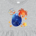 thumbnail image 4 of Inktastic Cancer Crab Constellation Zodiac Sign Illustration Girls Baby Dress, 4 of 5