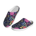 thumbnail image 2 of Lsque Floral Pattern Womens Comfort Cotton on Scuff With Memory Foam and Anti-skid Sole Slipper-46/47, 2 of 7
