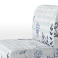 thumbnail image 3 of Designart "White and Blue Striped Pattern" Upholstered Patterned Accent Chair and Arm Chair, 3 of 5