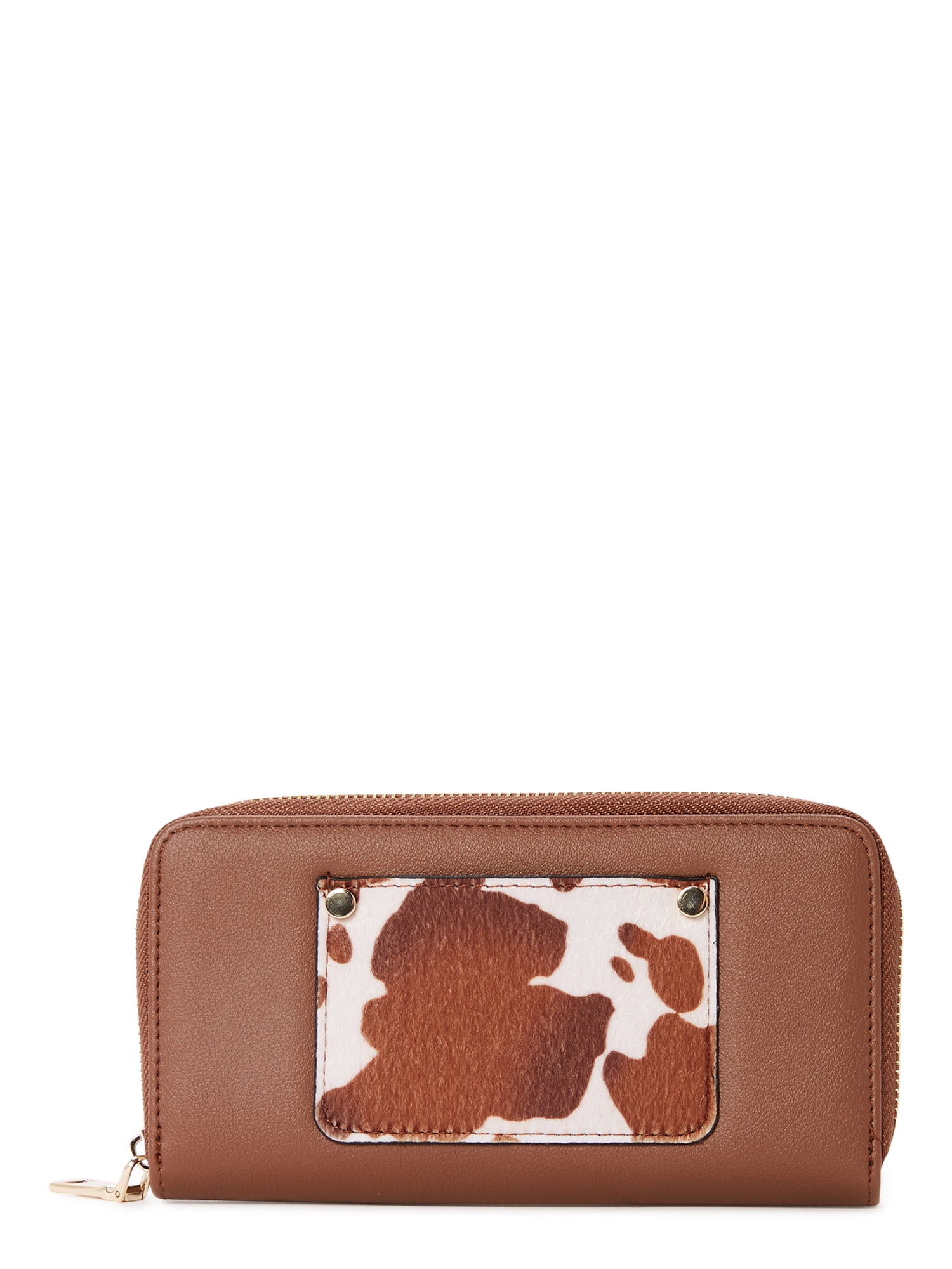 No Boundaries Women's Zip Around Wallet Brown