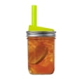 thumbnail image 3 of Jarware Wide Mouth Silicone Drink Lid with 8-Inch Straws, Green, Set 8, 3 of 3