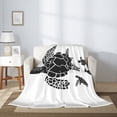 thumbnail image 2 of Rateoe Family Of Sea Turtles Pattern Flannel Throw Blanket, Ultra-soft Blanket for Bed, Couch, Car, Hypoallergenic Anti-pilling blanket-50"x40"(Vertical), 2 of 6