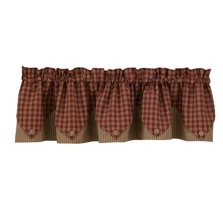 Wide Wing - Sturbridge Lined Point Valance - Wine (72