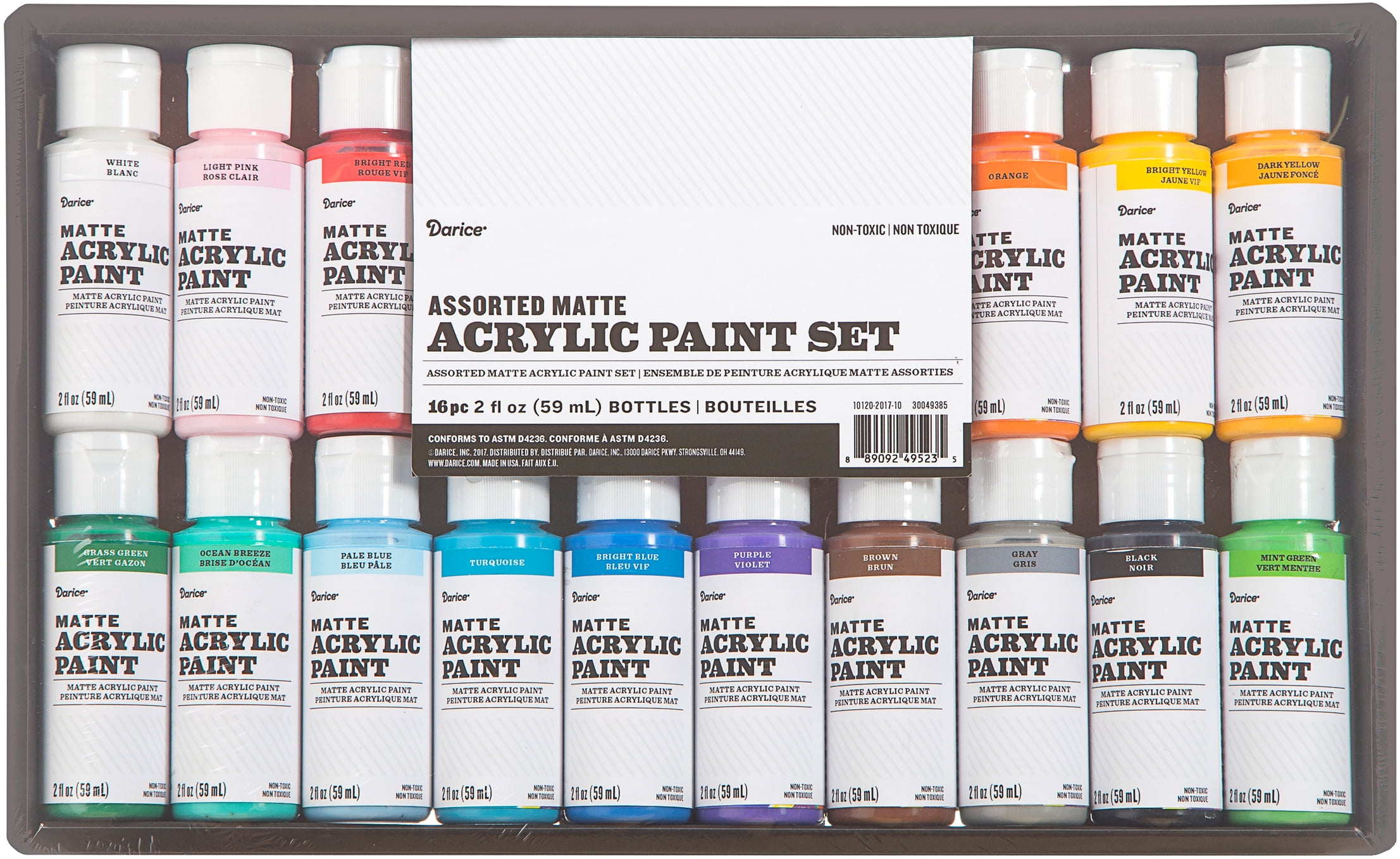 Acrylic Paint Set 2Oz 16/PkgMatte Walmart Canada