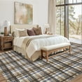 thumbnail image 3 of Garvee 8x10 Geometric Striped Area Rug Living Room Rug, Machine Washable Plaid Rugs With Non-Slip Backing Low Pile Stain Resistant Indoor Carpet for Bedroom Dining Room Home Office, Camel, 3 of 8