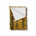 thumbnail image 2 of Fall Soft Flannel Fleece Throw Blanket, Epic View Deep down in the Forest with Shady Leaves Rural Habitat Ecology Scene, Cozy Plush for Indoor and Outdoor Use, 70" x 90", Yellow Brown, by Ambesonne, 2 of 6