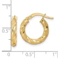 thumbnail image 2 of FJC Finejewelers 14 kt Yellow Gold Polished Twisted Hoop Earrings 17 x 15 mm, 2 of 6