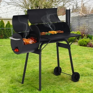 SUNLIFER Portable Charcoal BBQ Grill: Outdoor Small Charcoal Grills with  Meat Smoker Combo for Backyard Patio Barbecue | Outdoor Smoking | Camping  BBQ