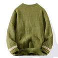 thumbnail image 4 of XUNKUSGA Mens Sweater Fashion Y2k Vintage Oversized Fall Sweaters Crewneck Long Sleeve Pullover Sweater Casual Color Block Knit Sweater M-3XL Green, 4 of 5