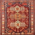 thumbnail image 1 of Ahgly Company Indoor Square Traditional Orange Brown Persian Area Rugs, 8' Square, 1 of 6