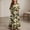 Army Green G, variant on Little Girls Maxi Dress 4-14 Years Ruffle Half Sleeve Round Neck Floral Print Tiered Long Dress with Side Pockets Multicolor 13-14 Years