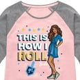 thumbnail image 3 of Barbie - Holidays & Christmas - Hanukkah This Is How I Roll  - Toddler & Youth Girls Raglan Graphic T-Shirt, 3 of 5