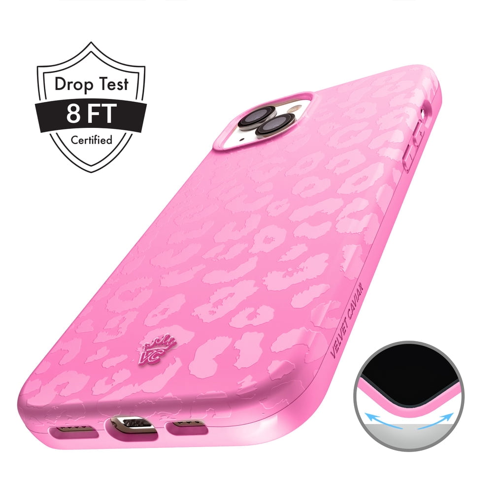 Velvet Caviar iPhone 15 Plus Case MagSafe Compatible - Cute Protective Phone Cases for Women - Hot Pink Leopard