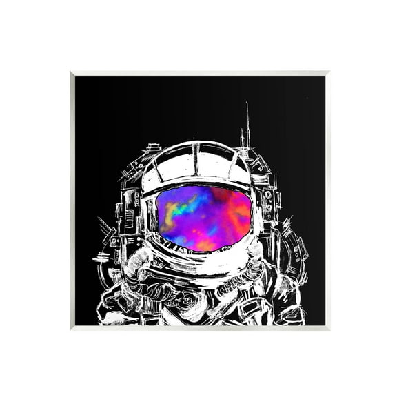 Astronaut Vivid Rainbow Nebula Art for Kids Graphic Art Unframed Art Print Wall Art