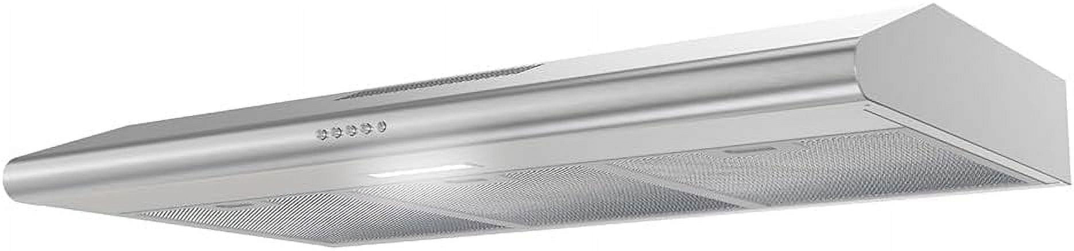 Streamline 36 in. Consoli Ducted Undermount Range Hood in Brushed Stainless Steel with Mesh Filters, Push Button Control, LED Light