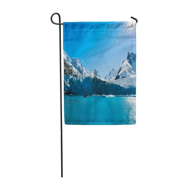POGLIP Blue Outdoors Beautiful Snow Covered Mountain Range in Alaska Colorful Alaskan Garden Flag Decorative Flag House Banner 28x40 inch
