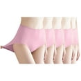 thumbnail image 1 of Posijego Womens Cotton Underwear 5 Pack Ladies Full Coverage Soft Breathable Briefs Panties Solid Color, 1 of 2