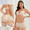 thumbnail image 3 of GAI YI Women's Butt Lifter Shapewear Panties - Tummy Control Body Shaper Underwear with Removable Pads, High Waist Booty Enhancer Panties 2 Pack Skin+Skin XL, 3 of 7