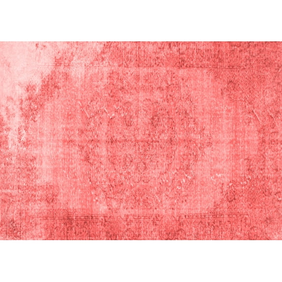 Ahgly Company Indoor Rectangle Abstract Red Contemporary Area Rugs, 2' x 4'