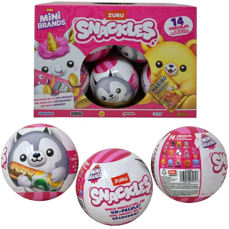 Zuru Mini Snackles Plush Toy Surprise Brands, 5.5