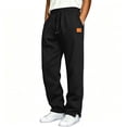 thumbnail image 3 of TKKCS Mens Baggy Straight Sweatpants Elastic Drawstring Waist Split Ankle Cuffs Casual Relaxed Fit Joggers with Side Pockets Black XL, 3 of 8