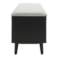 thumbnail image 6 of SAFAVIEH Cricket Open Shelf Bench with Cushion, Grey/Black, 6 of 11