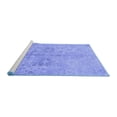 thumbnail image 2 of Ahgly Company Machine Washable Indoor Square Oriental Blue Traditional Area Rugs, 8' Square, 2 of 4