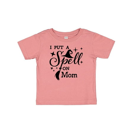 

Inktastic I Put a Spell on Mom Witch Hat and Broom Gift Baby Boy or Baby Girl T-Shirt