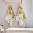 thumbnail image 2 of Coolnut Autumn Pumpkin Floral Hand Towels 2 PCS, Ultra Soft and Highly Absorbent, Retro Watercolor Fall Decorative Fingertip Towel for Home, Bathroom, Kitchen, 28.3"x14.4", 2 of 4
