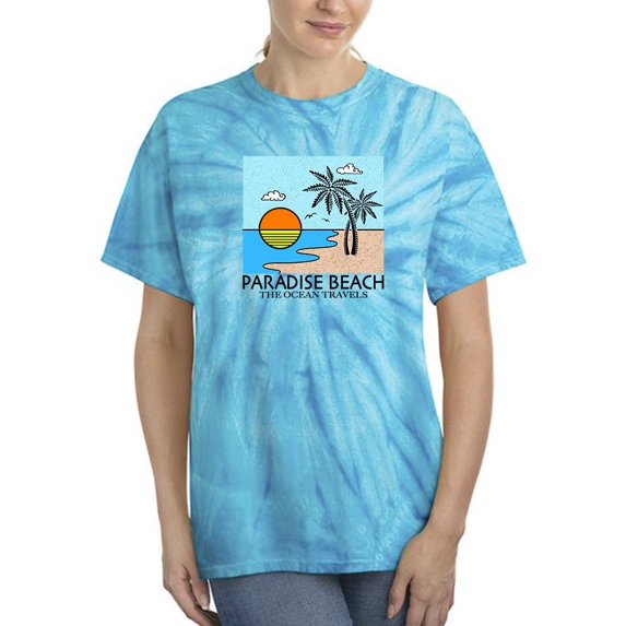 Paradise Beach Ocean Travels Tie Dye Cyclone Women -Image by Shutterstock, Female Large