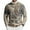 Khaki, variant on Men's Round Neck Long Sleeve Ribbed Knit Pullover, Retro Texture Print Sweater for Fall Winter, Versatile Top for Multiple Occasions,Beige,L