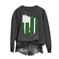 thumbnail image 1 of AherBiu Chandails de la Saint-Patrick pour Femmes Col Rond Manches Longues Imprimé Trèfle Décontracté Ample, 1 of 6