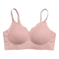 thumbnail image 4 of FUNUONY Women's Push Up Bra No Underwire Comfortable Wireless Bras Padded Seamless Bra Women Wireless Bras Soft Bra Bralette Full Coverage Everyday Bras Pink 3Xl, 4 of 5