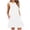 White, variant on Vivianyo HD Women's Sleeveless Swing Tank Dress, Casual Round Neck Loose Fit Short T-Shirt Dress with Pockets, Women's Army Green, Sizes S-2XL