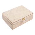 thumbnail image 1 of 1 Pc Rings Storage Case Khaki Watch Holder Couple Theme Jewelry Display Box, 1 of 8