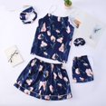 thumbnail image 4 of Gibobby Pijamas mujer invierno Conjunto de pijamas de 7 Uds. Para mujer, pijamas de talla grande para mujer, pijamas informales con tirantes de encaje para mujer(Azul,M), 4 of 5