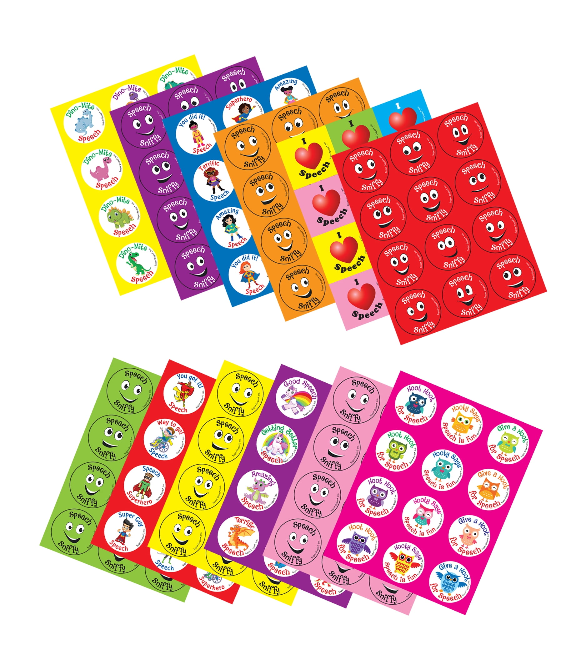 Super Duper Publications | 1,080 Scented Stickers Speech Super Pack | Educational Resource for Children