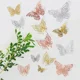 thumbnail image 4 of 12 Uds. Adhesivo de pared de mariposa hueca 3D dorado para decoración de boda, calcomanías para sala de estar, decoración del hogar, pegatinas de jardín de mariposas, 4 of 5