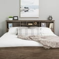 thumbnail image 2 of Prepac Salt Spring King Bookcase Headboard, Drifted Gray, 2 of 6