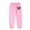 1#Pink1, variant on Kiijoy Little Girls Graphic Sweatpants Soft Relaxed Fit Active Jogger Pants, Sizes 5-6