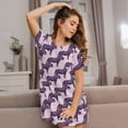 thumbnail image 3 of Gukieu Leopard Print Print Women's Nightgown, A-line Round Neck Short-sleeved Nightgown Pajamas Home Wear Suitable for Home and Outing, 3 of 6