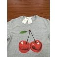 thumbnail image 4 of Busydd Womens Tops Stylish Cherries Graphic Tee Shirts Round Neck Short Sleeve Summer Tops Regular Casual T-Shirts for Women, 4 of 7