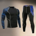 thumbnail image 2 of YAYUBA 2 Set Men's Thermal Underwear Long Johns with Lined, Thermals for Men Base Layer Cold Weather Top Bottom, 2 of 3