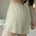thumbnail image 4 of Delliss Women's Solid Color Ice Silk Loose Shorts Summer Thin Baggy Shorts, 4 of 4